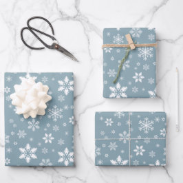 Sneeuwvlokpatroon, Witte Sneeuwvlokken, Sneeuw, Gr Inpakpapier Vel