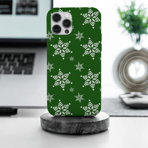 Sneeuwvlokpatroon, Witte Sneeuwvlokken, Sneeuw, Gr iPhone 15 Pro Max Case