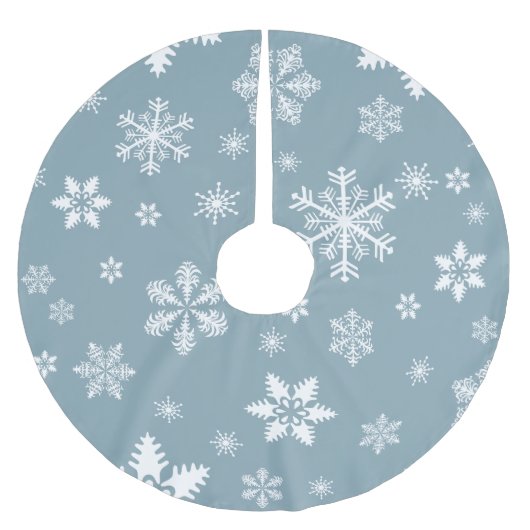 Sneeuwvlokpatroon, Witte sneeuwvlokken, Sneeuw, Gr Kerstboom Rok (Voorkant)