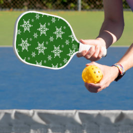 Sneeuwvlokpatroon, Witte Sneeuwvlokken, Sneeuw, Gr Pickleball Paddle