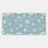 Sneeuwvlokpatroon, Witte sneeuwvlokken, Sneeuw, Gr Spandoek (Horizontaal)