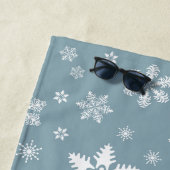 Sneeuwvlokpatroon, Witte sneeuwvlokken, Sneeuw, Gr Strandlaken (In situ)