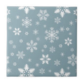 Sneeuwvlokpatroon, Witte sneeuwvlokken, Sneeuw, Gr Tegeltje (Voorkant)