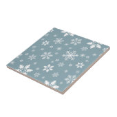 Sneeuwvlokpatroon, Witte sneeuwvlokken, Sneeuw, Gr Tegeltje (Zijkant)