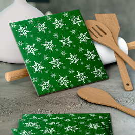 Sneeuwvlokpatroon, Witte sneeuwvlokken, Sneeuw, Gr Tegeltje