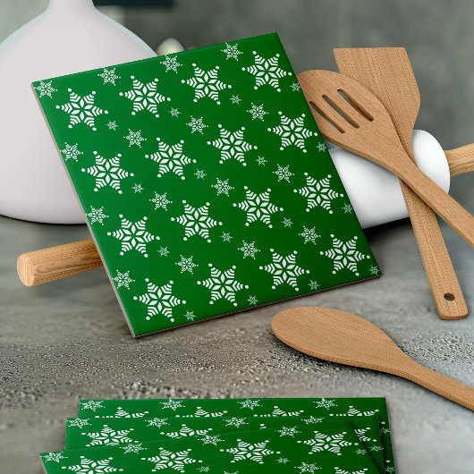 Sneeuwvlokpatroon, Witte sneeuwvlokken, Sneeuw, Gr Tegeltje