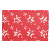 Sneeuwvlokpatroon, Witte sneeuwvlokken, Sneeuw, Ro Kussensloop (Achterkant)