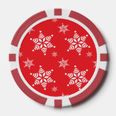 Sneeuwvlokpatroon, Witte sneeuwvlokken, Sneeuw, Ro Poker Chips (Voorkant)