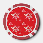 Sneeuwvlokpatroon, Witte sneeuwvlokken, Sneeuw, Ro Poker Chips (Achterkant)