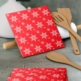 Sneeuwvlokpatroon, Witte sneeuwvlokken, Sneeuw, Ro Tegeltje