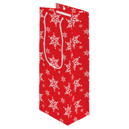 Sneeuwvlokpatroon, Witte sneeuwvlokken, Sneeuw, Ro Wijn Cadeautas