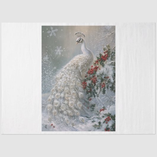 sneeuwvlokpauw tissuepapier (Voorkant)