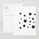 sneeuwvlokpictogram briefkaart (Voorkant / Achterkant)
