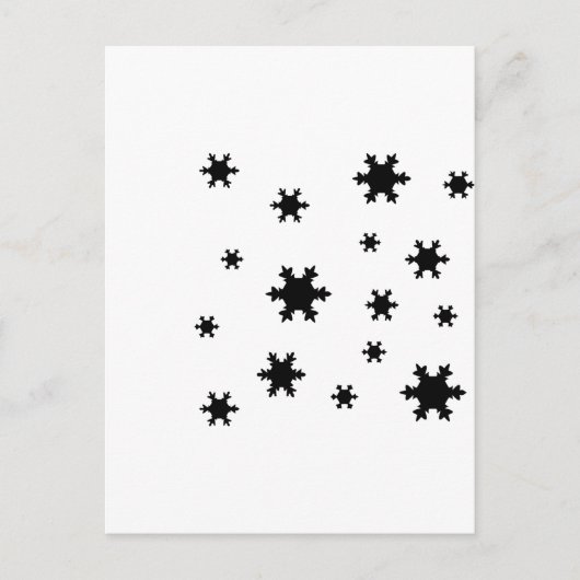 sneeuwvlokpictogram briefkaart (Voorkant)