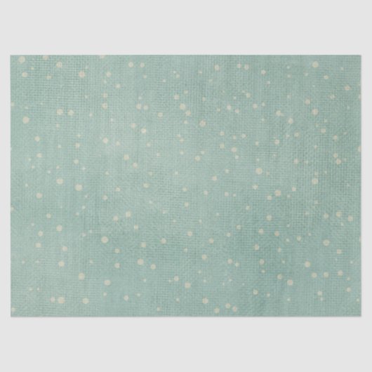  sneeuwvlokpokstippen blauwgroen rustige winter tissuepapier (Voorkant)