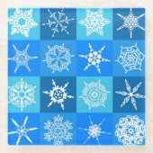 sneeuwvlokquilt glazen onderzetter (Voorkant)