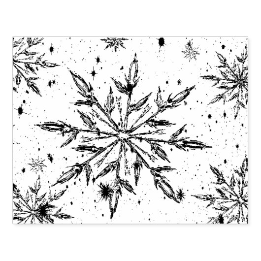 Sneeuwvlokrubberstempel Rubberstempel (Afrduk)