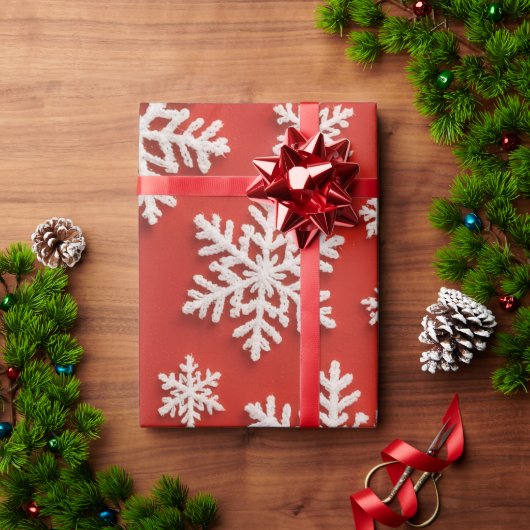 Sneeuwvlokschat Cadeaupapier (Feestdagen Geschenken)