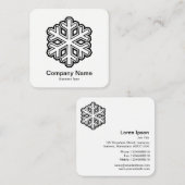sneeuwvloksymbool vierkante visitekaartje (Voorkant / Achterkant)