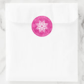 Sneeuwvloktekening 2 & Hot Pink Waterverf labels (Tas)