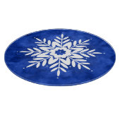 Sneeuwvloktekening 2, Indigo Blue Waterverf Snijplank (Hoek)