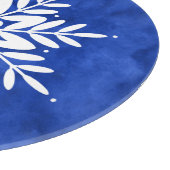 Sneeuwvloktekening 2, Indigo Blue Waterverf Snijplank (Hoek)