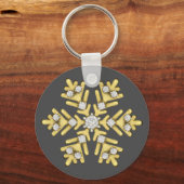  sneeuwvloktekening sleutelhanger (Voorkant)