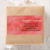 Sneeuwvlokvakantieadres Etiket op groeten van het (Insitu)