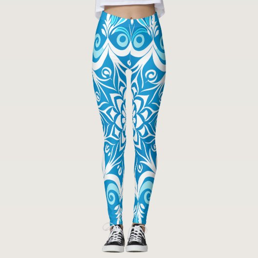 Sneeuwvlokwervelingen Leggings (Voorkant)
