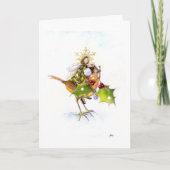 sneeuwvogel Kerst/vakantie kaart (Voorkant)