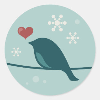 Sneeuwvogel Ronde Sticker