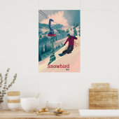 Sneeuwvogel Snowboarden Reisposter Poster (Keuken)