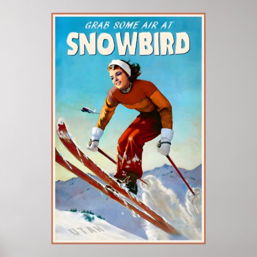 Sneeuwvogel Utah Marilyn Monroe Reisposter Wasatch Poster (Voorkant)
