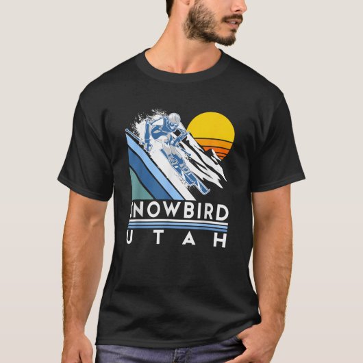 Sneeuwvogel Utah Retro Ski T-shirt (Voorkant)
