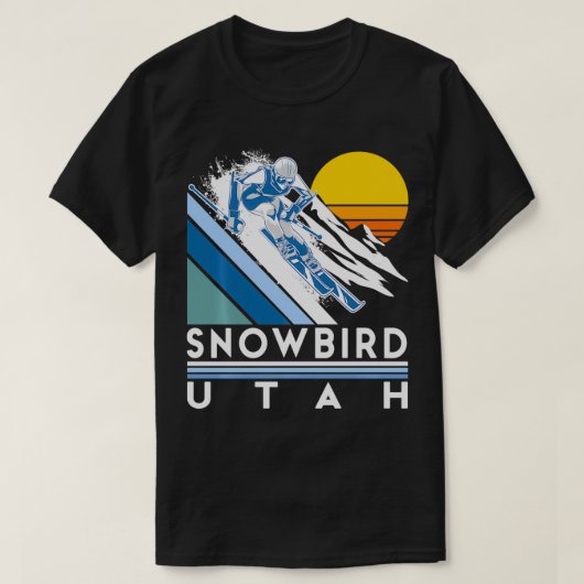 Sneeuwvogel Utah Retro Ski T-shirt (Design voorkant)