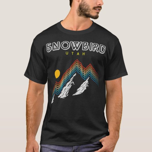 Sneeuwvogel Utah USA Ski 1980s Retro T-shirt (Voorkant)