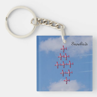 Sneeuwvogels dubbelzijdige sleutelhanger