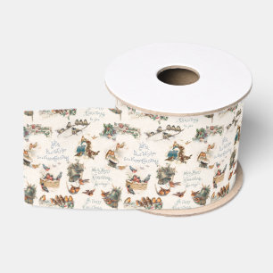 sneeuwvogels en kerstgraten grosgrain lint