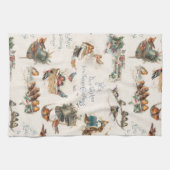 sneeuwvogels en kerstgraten theedoek (Horizontaal)