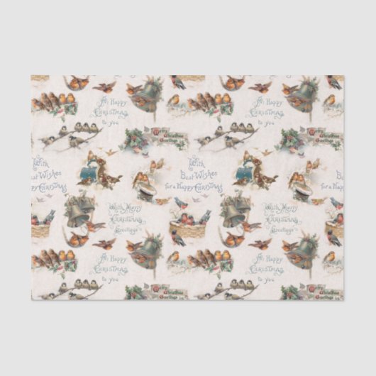 sneeuwvogels en kerstgraten tissuepapier (Voorkant)
