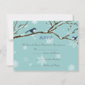 Sneeuwvogels en Snowflakes Robin Blue RSVP (Achterkant)
