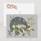 Sneeuwvogels, Holly en Sneeuwkerst Briefkaart (Voorkant / Achterkant)