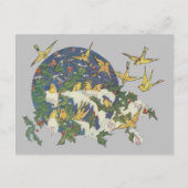 Sneeuwvogels, Holly en Sneeuwkerst Briefkaart (Voorkant)