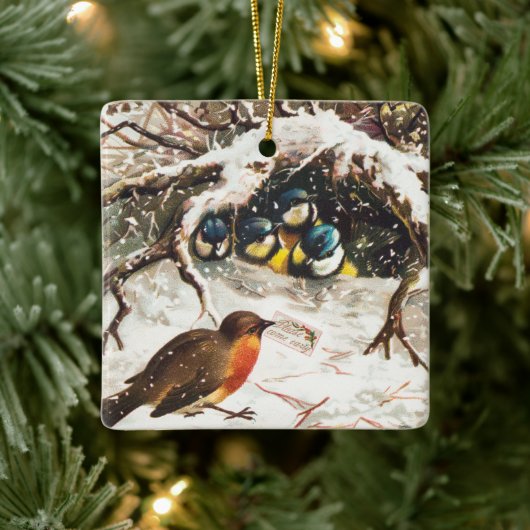 Sneeuwvogels Keramisch Ornament (Boom)