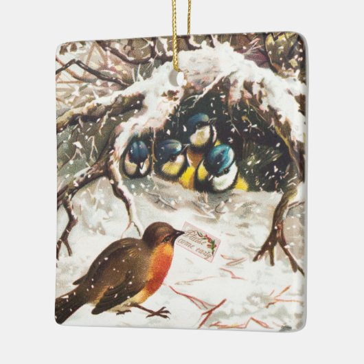 Sneeuwvogels Keramisch Ornament (Links)