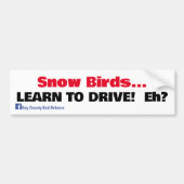 Sneeuwvogels - Leer rijden Bumpersticker (Voorkant)