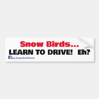 Sneeuwvogels - Leer rijden Bumpersticker
