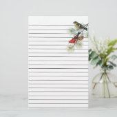 Sneeuwvogels op blauw gelaagd papier (Staand voorkant)