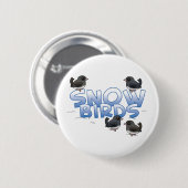 Sneeuwvogels Ronde Button 5,7 Cm (Voorkant /achterkant)
