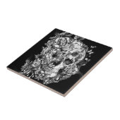 Sneeuwvogels, schedel van vogels en bloemen tegeltje (Zijkant)